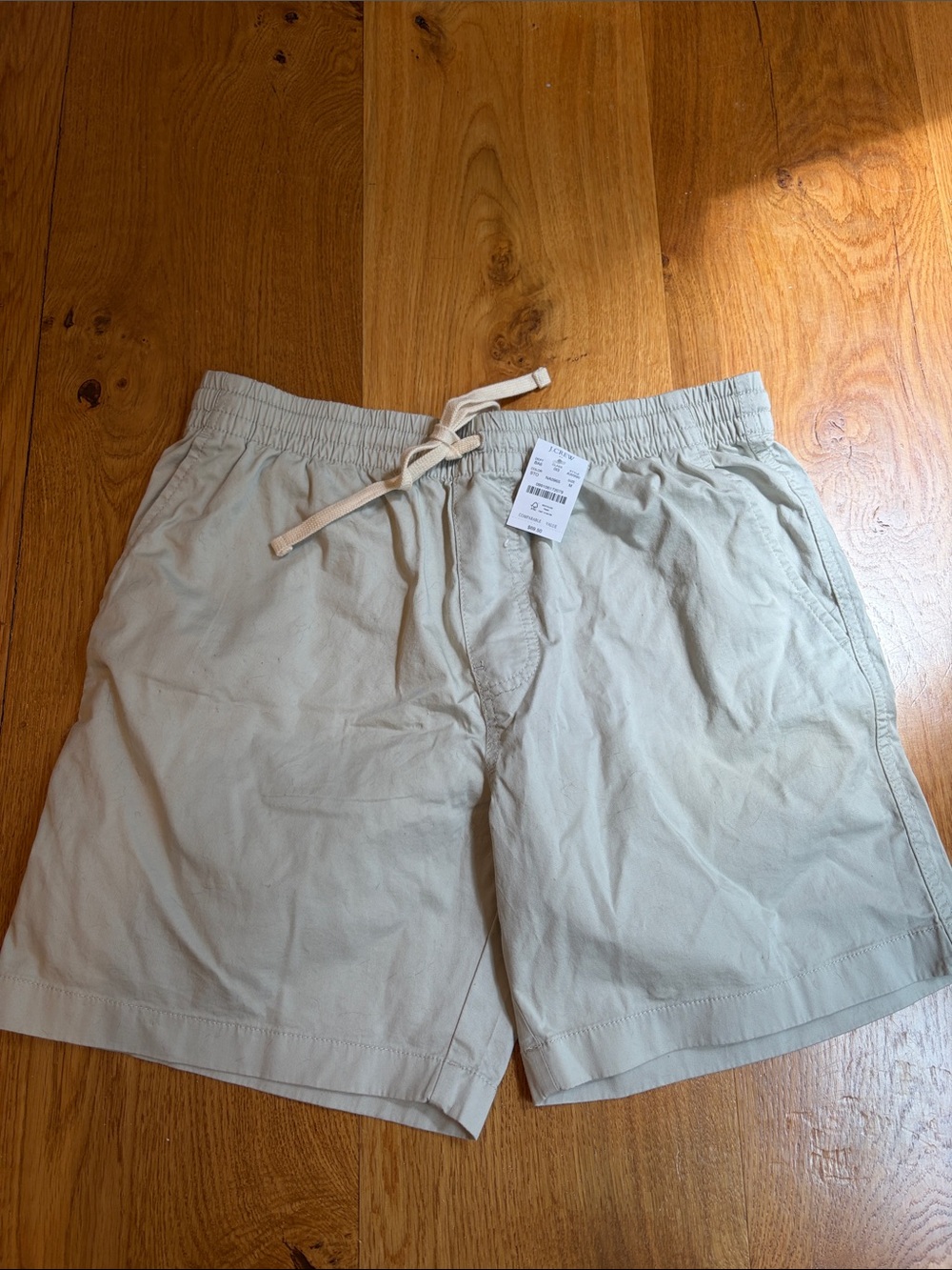 J. Crew Light Cream Elastic Drawstring Shorts